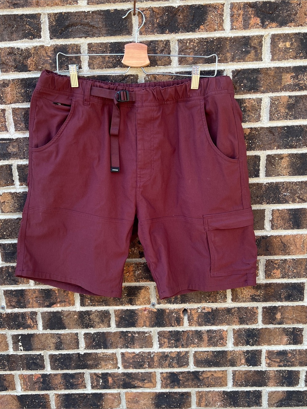 Prana Stretch Zion Short - Burgundy - XL